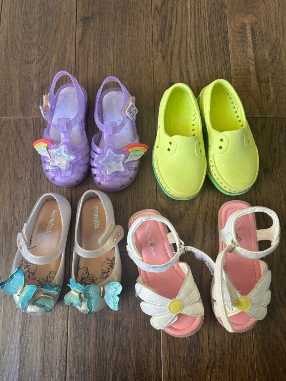 Toddler Girl Sandals Bundle Size 8 - 2 Mini Melissa + Native Shoes